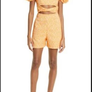 STUNNING!🤩 Autumn Adeigbo Liadan Puff sleeve romper Size 10